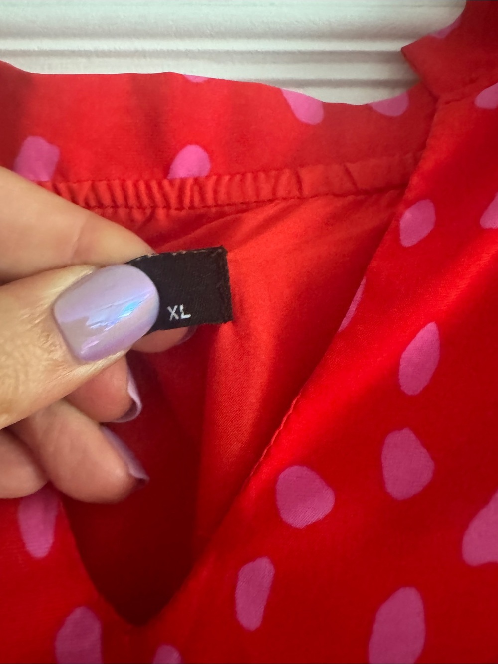 Women’s Red Polka Dot Midi Dress - Picture 2 of 4